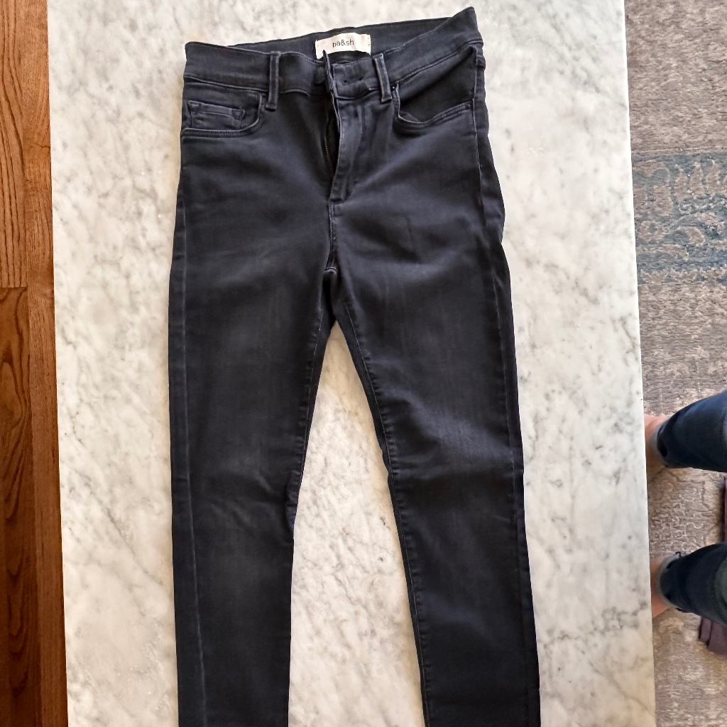 Nwt Ba&Sh Super Skinny High Waisted Black/Dark Blue Maggie Cut, Size 27